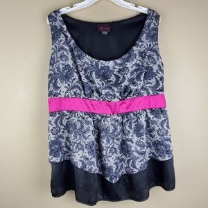 Torrid Floral Peplum Sleeveless Blouse - Size 2X